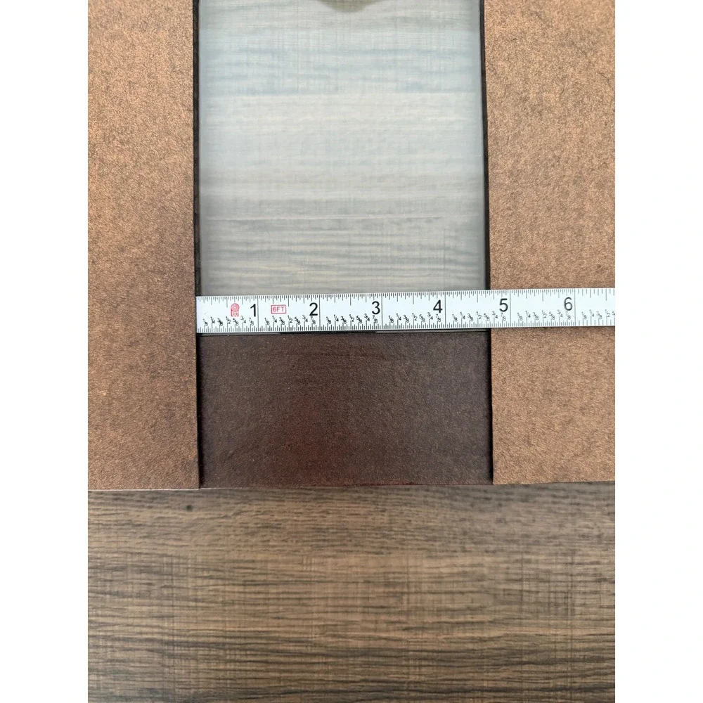 Vintage Leather & Straw 4x6 Picture Frame Rustic Western Farmhouse Decor